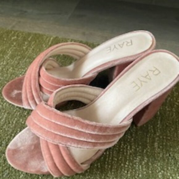 RAYE bella mule blush velvet - Picture 2 of 3